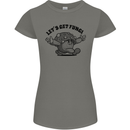 Lets Get Fungi Magic Mushrooms LSD Womens Petite Cut T-Shirt Charcoal