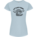 Lets Get Fungi Magic Mushrooms LSD Womens Petite Cut T-Shirt Light Blue