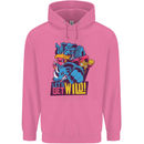 Lets Get Wild Rhino Gorilla Elephant Hippo Childrens Kids Hoodie Azalea