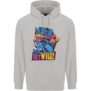 Lets Get Wild Rhino Gorilla Elephant Hippo Childrens Kids Hoodie Sports Grey