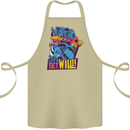 Lets Get Wild Rhino Gorilla Elephant Hippo Cotton Apron 100% Organic Khaki