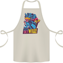 Lets Get Wild Rhino Gorilla Elephant Hippo Cotton Apron 100% Organic Natural