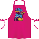 Lets Get Wild Rhino Gorilla Elephant Hippo Cotton Apron 100% Organic Pink