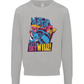 Lets Get Wild Rhino Gorilla Elephant Hippo Kids Sweatshirt Jumper Sports Grey