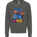 Lets Get Wild Rhino Gorilla Elephant Hippo Kids Sweatshirt Jumper Storm Grey