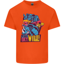 Lets Get Wild Rhino Gorilla Elephant Hippo Kids T-Shirt Childrens Orange