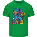 Lets Get Wild Rhino Gorilla Elephant Hippo Mens Cotton T-Shirt Tee Top Irish Green