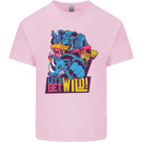 Lets Get Wild Rhino Gorilla Elephant Hippo Mens Cotton T-Shirt Tee Top Light Pink