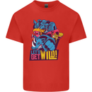 Lets Get Wild Rhino Gorilla Elephant Hippo Mens Cotton T-Shirt Tee Top Red