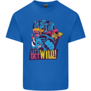Lets Get Wild Rhino Gorilla Elephant Hippo Mens Cotton T-Shirt Tee Top Royal Blue