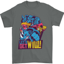 Lets Get Wild Rhino Gorilla Elephant Hippo Mens T-Shirt Cotton Gildan Charcoal