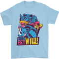Lets Get Wild Rhino Gorilla Elephant Hippo Mens T-Shirt Cotton Gildan Light Blue