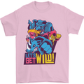 Lets Get Wild Rhino Gorilla Elephant Hippo Mens T-Shirt Cotton Gildan Light Pink