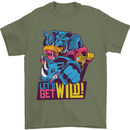 Lets Get Wild Rhino Gorilla Elephant Hippo Mens T-Shirt Cotton Gildan Military Green