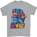 Lets Get Wild Rhino Gorilla Elephant Hippo Mens T-Shirt Cotton Gildan Sports Grey