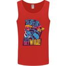 Lets Get Wild Rhino Gorilla Elephant Hippo Mens Vest Tank Top Red