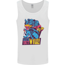 Lets Get Wild Rhino Gorilla Elephant Hippo Mens Vest Tank Top White