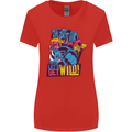 Lets Get Wild Rhino Gorilla Elephant Hippo Womens Wider Cut T-Shirt Red