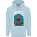 Lets Make a Coven Halloween Satanic Horror Childrens Kids Hoodie Light Blue