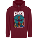 Lets Make a Coven Halloween Satanic Horror Childrens Kids Hoodie Maroon