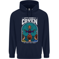 Lets Make a Coven Halloween Satanic Horror Childrens Kids Hoodie Navy Blue