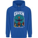 Lets Make a Coven Halloween Satanic Horror Childrens Kids Hoodie Royal Blue