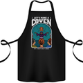 Lets Make a Coven Halloween Satanic Horror Cotton Apron 100% Organic Black
