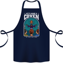 Lets Make a Coven Halloween Satanic Horror Cotton Apron 100% Organic Navy Blue