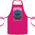 Lets Make a Coven Halloween Satanic Horror Cotton Apron 100% Organic Pink
