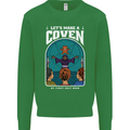 Lets Make a Coven Halloween Satanic Horror Kids Sweatshirt Jumper Irish Green