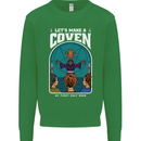 Lets Make a Coven Halloween Satanic Horror Kids Sweatshirt Jumper Irish Green