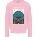 Lets Make a Coven Halloween Satanic Horror Kids Sweatshirt Jumper Light Pink