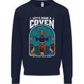 Lets Make a Coven Halloween Satanic Horror Kids Sweatshirt Jumper Navy Blue