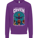 Lets Make a Coven Halloween Satanic Horror Kids Sweatshirt Jumper Purple