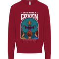 Lets Make a Coven Halloween Satanic Horror Kids Sweatshirt Jumper Red