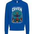 Lets Make a Coven Halloween Satanic Horror Kids Sweatshirt Jumper Royal Blue