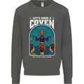 Lets Make a Coven Halloween Satanic Horror Kids Sweatshirt Jumper Storm Grey