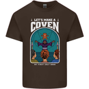 Lets Make a Coven Halloween Satanic Horror Kids T-Shirt Childrens Chocolate