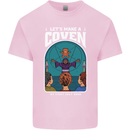 Lets Make a Coven Halloween Satanic Horror Kids T-Shirt Childrens Light Pink