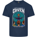 Lets Make a Coven Halloween Satanic Horror Kids T-Shirt Childrens Navy Blue