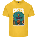 Lets Make a Coven Halloween Satanic Horror Kids T-Shirt Childrens Yellow
