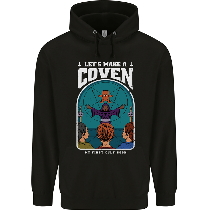 Lets Make a Coven Halloween Satanic Horror Mens 80% Cotton Hoodie Black
