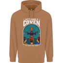 Lets Make a Coven Halloween Satanic Horror Mens 80% Cotton Hoodie Caramel Latte