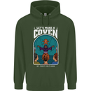 Lets Make a Coven Halloween Satanic Horror Mens 80% Cotton Hoodie Forest Green