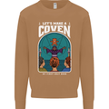 Lets Make a Coven Halloween Satanic Horror Mens Sweatshirt Jumper Caramel Latte