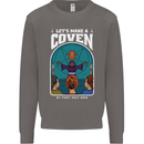 Lets Make a Coven Halloween Satanic Horror Mens Sweatshirt Jumper Charcoal
