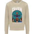 Lets Make a Coven Halloween Satanic Horror Mens Sweatshirt Jumper Sand