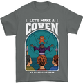 Lets Make a Coven Halloween Satanic Horror Mens T-Shirt Cotton Gildan Charcoal