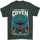Lets Make a Coven Halloween Satanic Horror Mens T-Shirt Cotton Gildan Forest Green
