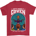 Lets Make a Coven Halloween Satanic Horror Mens T-Shirt Cotton Gildan Red